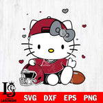 Alabama Crimson Tide Cute Hello Kitty Football Svg Eps Dxf Png File, NCAA svg, Digital Download, Instant Download
