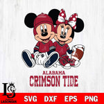 Alabama Crimson Tide Disney Mickey And Minnie Football Svg Eps Dxf Png File, NCAA svg , Digital Download , Instant Download, Cricut File
