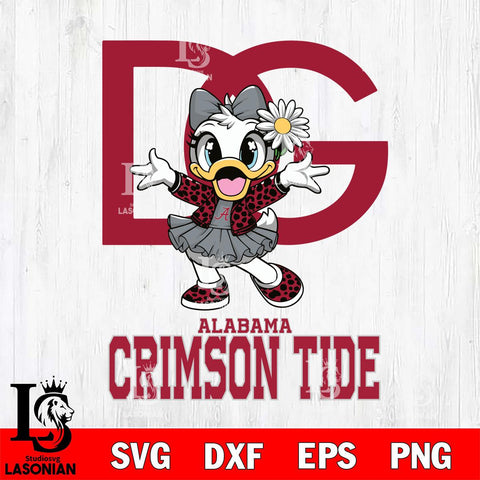 Alabama Crimson Tide Dolce And Gabbana Daisy Duck Disney Svg Eps Dxf Png File, Digital Download, Instant Download