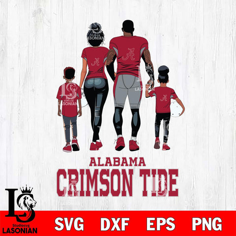 Alabama Crimson Tide Family Love Rugby SVG DXF EPS PNG FILE,NCAA SVG, Father day Digital Download,Instant Download, Silhouette