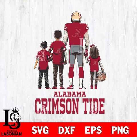 Alabama Crimson Tide Father Football SVG DXF EPS PNG FILE,NCAA SVG, Father day Digital Download,Instant Download, Silhouette
