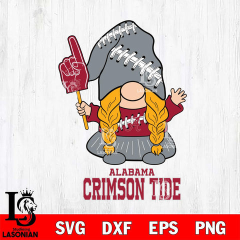 Alabama Crimson Tide Gnomes Fan Svg Eps Dxf Png File, Digital Download, Instant Download