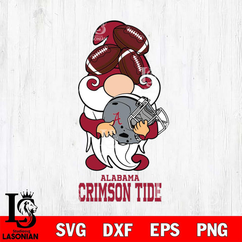 Alabama Crimson Tide Gnomes Helmet Svg Eps Dxf Png File, Digital Download, Instant Download