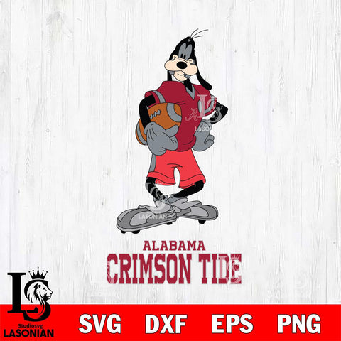 Alabama Crimson Tide Goofy Player SVG DXF EPS PNG FILE,NCAA svg ,Football Digital Download,Instant Download, Silhouette