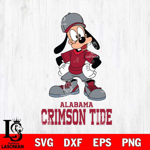 Alabama Crimson Tide Goofy Sport SVG DXF EPS PNG FILE,NCAA svg ,Football Digital Download,Instant Download, Silhouette