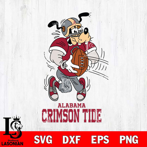 Alabama Crimson Tide Goofy Sport Football SVG DXF EPS PNG FILE,NCAA svg ,Football Digital Download,Instant Download, Silhouette