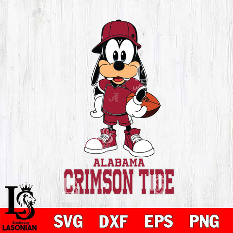 Alabama Crimson Tide Goofy rugby SVG DXF EPS PNG FILE,NCAA svg ,Football Digital Download,Instant Download, Silhouette