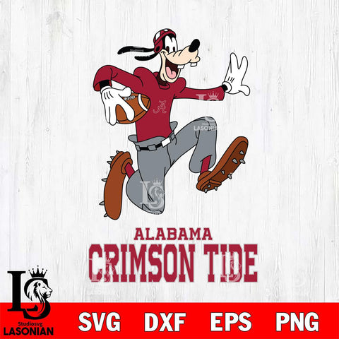Alabama Crimson Tide Goofy rugby Sport SVG DXF EPS PNG FILE,NCAA svg ,Football Digital Download,Instant Download, Silhouette