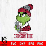 Alabama Crimson Tide Grinch Bougie Leopard Svg Eps Dxf Png File, Digital Download, Instant Download