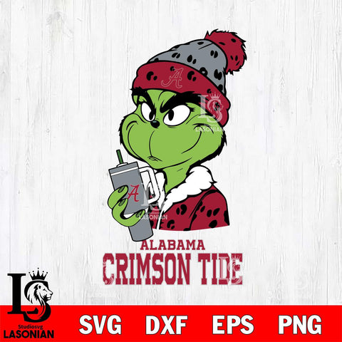 Alabama Crimson Tide Grinch Bougie Leopard Svg Eps Dxf Png File, Digital Download, Instant Download