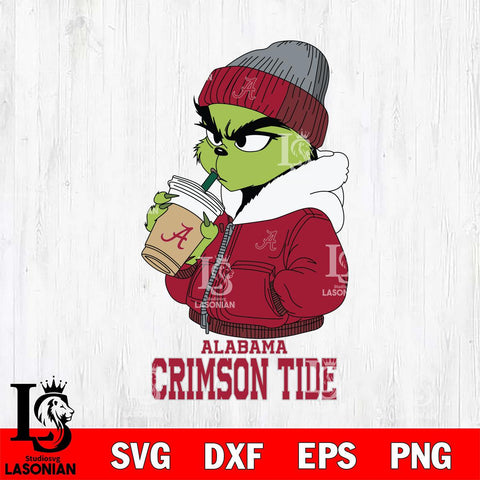 Alabama Crimson Tide Grinch Bougie Sport Svg Eps Dxf Png File, Digital Download, Instant Download