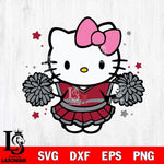 Alabama Crimson Tide Hello Kitty Cheerleader 10 Svg Eps Dxf Png File, Digital Download, Instant Download