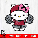 Alabama Crimson Tide Hello Kitty Cheerleader 5 Svg Eps Dxf Png File, Digital Download, Instant Download