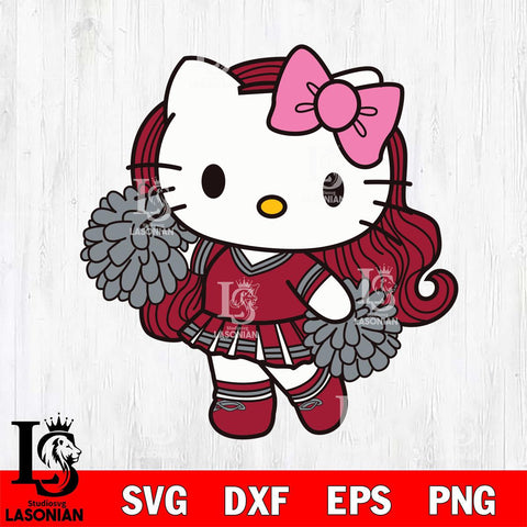 Alabama Crimson Tide Hello Kitty Cheerleader 7 Svg Eps Dxf Png File, Digital Download, Instant Download