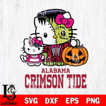 Alabama Crimson Tide Hello Kitty Horror 10 Svg Eps Dxf Png File, Digital Download