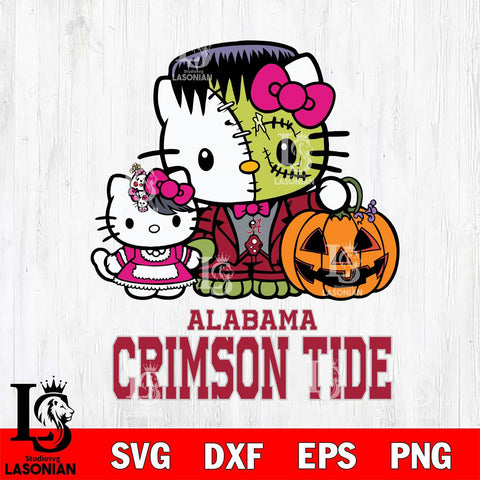 Alabama Crimson Tide Hello Kitty Horror 10 Svg Eps Dxf Png File, Digital Download