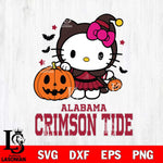 Alabama Crimson Tide Hello Kitty Horror 1 Svg Eps Dxf Png File, Digital Download