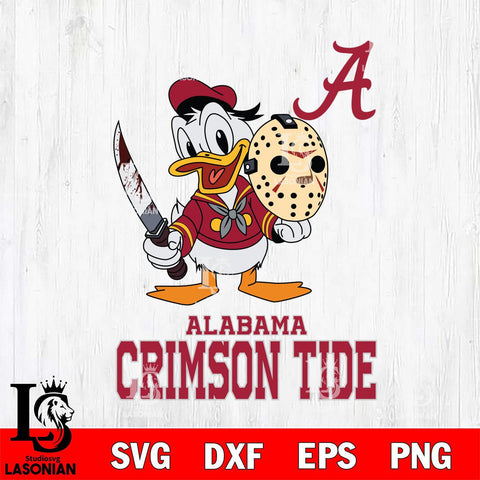 Alabama Crimson Tide Jason Voorhees 12 Svg Eps Dxf Png File, Digital Download