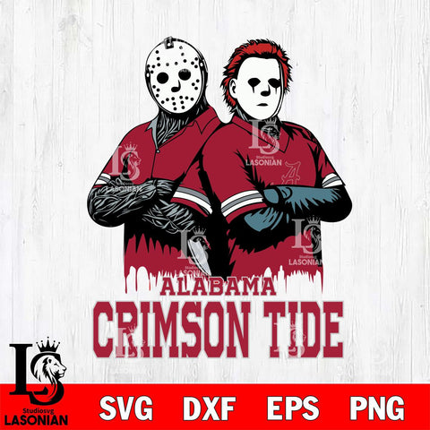 Alabama Crimson Tide Jason Voorhees 8 Svg Eps Dxf Png File, Digital Download