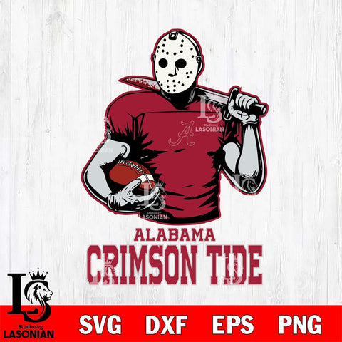 Alabama Crimson Tide Jason Voorhees 9 Svg Eps Dxf Png File, Digital Download