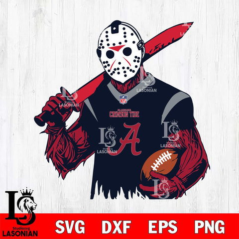 Alabama Crimson Tide Jason Voorhees Horror 11 Svg Eps Dxf Png File, NCAA svg, Digital Download, Instant Download