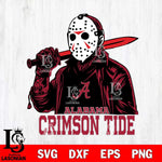 Alabama Crimson Tide Jason Voorhees Horror 12 Svg Eps Dxf Png File, NCAA svg, Digital Download, Instant Download
