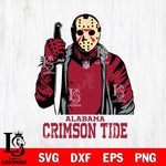 Alabama Crimson Tide Jason Voorhees Horror 3 Svg Eps Dxf Png File, NCAA svg, Digital Download, Instant Download