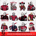 Alabama Crimson Tide Jason Voorhees Horror Bundle 12 SVG Eps Dxf Png File, bundle NCAA svg, Digital Download, Instant Download