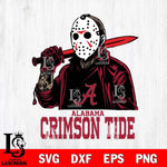 Alabama Crimson Tide Jason Voorhees Horror Halloween Svg Eps Dxf Png File, NCAA svg, Digital Download, Instant Download