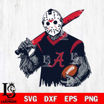 Alabama Crimson Tide Jason Voorhees Horror Halloween 2 Svg Eps Dxf Png File, NCAA svg, Digital Download, Instant Download