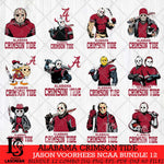 Alabama Crimson Tide Jason Voorhees NCAA Bundle 12 SVG Svg Eps Dxf Png File, Digital Download