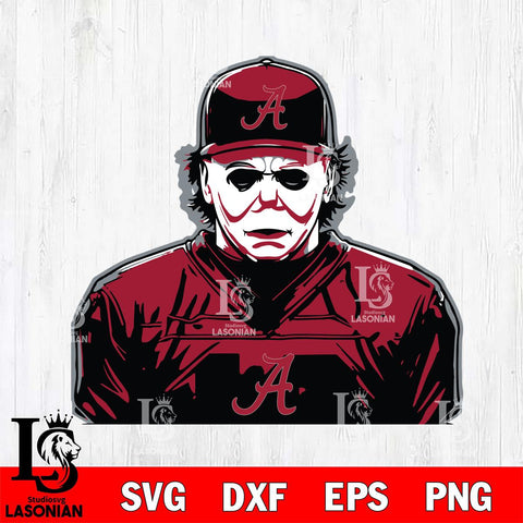 Alabama Crimson Tide Michael Myers Horror Halloween Svg Eps Dxf Png File, NCAA svg, Digital Download, Instant Download