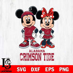 Alabama Crimson Tide Mickey And Minnie Rugby Svg Eps Dxf Png File, NCAA svg , Digital Download , Instant Download, Cricut File