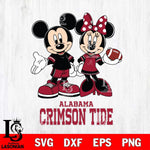 Alabama Crimson Tide Mickey Minnie Football Svg Eps Dxf Png File, NCAA svg , Digital Download , Instant Download, Cricut File