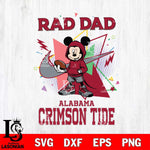 Alabama Crimson Tide Mickey Wearing Hoodie Rad Dad SVG DXF EPS PNG FILE, NCAA File Cut,Digital Download,Instant Download