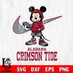 Alabama Crimson Tide Mikey Mouse Disney NIKE, Svg Eps Dxf Png File, Digital Download