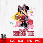 Alabama Crimson Tide Minnie Mouse Sport SVG DXF EPS PNG FILE, NCAA File Cut,Digital Download,Instant Download