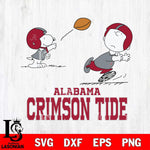 Alabama Crimson Tide Peanuts play football SVG DXF EPS PNG FILE,Snoopy File Cut, NCAA Digital Download,Instant Download,Christmas Silhouette