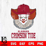Alabama Crimson Tide Pennywise Horror Sport 12 Svg Eps Dxf Png File, Digital Download