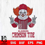 Alabama Crimson Tide Pennywise Horror Sport 8 Svg Eps Dxf Png File, Digital Download