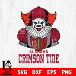 Alabama Crimson Tide Pennywise Horror Sport 9 Svg Eps Dxf Png File, Digital Download
