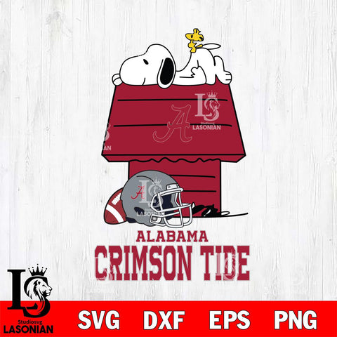 Alabama Crimson Tide Snoopy Chill Football SVG DXF EPS PNG FILE,Snoopy File Cut, NCAA Digital Download,Instant Download,Christmas Silhouette
