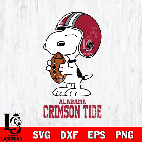 Alabama Crimson Tide Snoopy Rugby Svg Eps Dxf Png File, NCAA svg , Digital Download , Instant Download, Cricut File