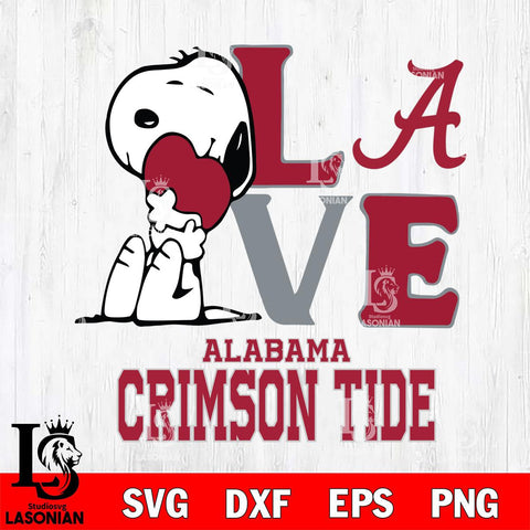 Alabama Crimson Tide Snoopy Sport 10 Svg Eps Dxf Png File, Digital Download