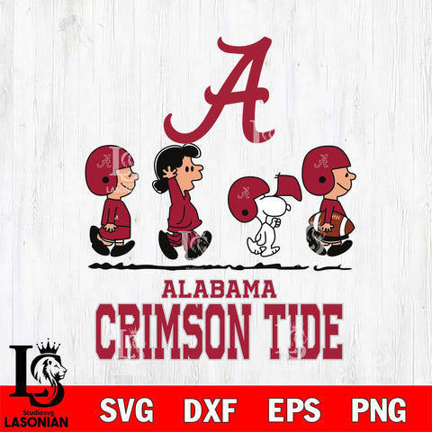 Alabama Crimson Tide Snoopy Sport 12 Svg Eps Dxf Png File, Digital Download