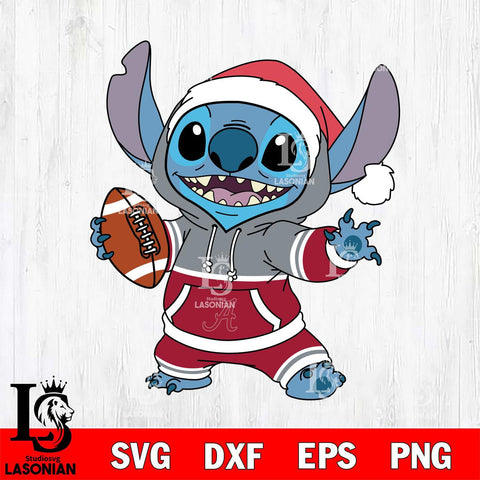 Alabama Crimson Tide Stitch Football Christmas File Cut, NCAA SVG DXF EPS PNG FILE, Digital Download , Criucut , Silhouette