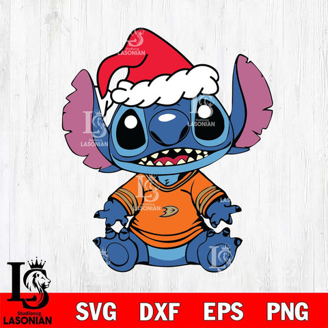 Anaheim Ducks Baby Stitch Christmas Svg Eps Dxf Png File, Digital Download, Instant Download