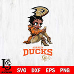Anaheim Ducks Beauty Black Fan Girl Football, Svg Eps Dxf Png File, Digital Download