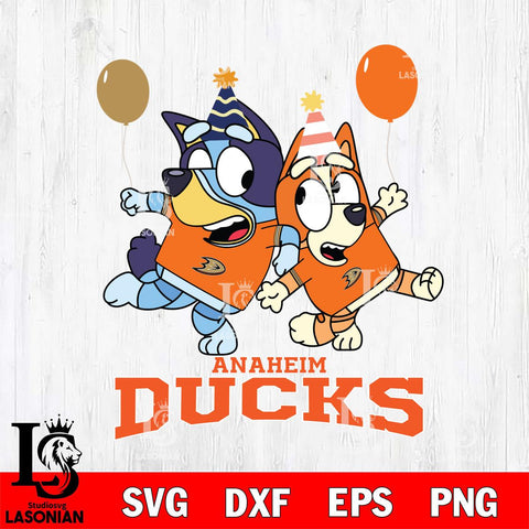 Anaheim Ducks Bluey & Bingo 11 Svg Eps Dxf Png File, NHL svg, Digital Download, Instant Download