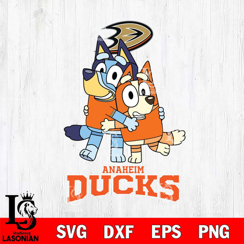 Anaheim Ducks Bluey & Bingo 12 Svg Eps Dxf Png File, NHL svg, Digital Download, Instant Download